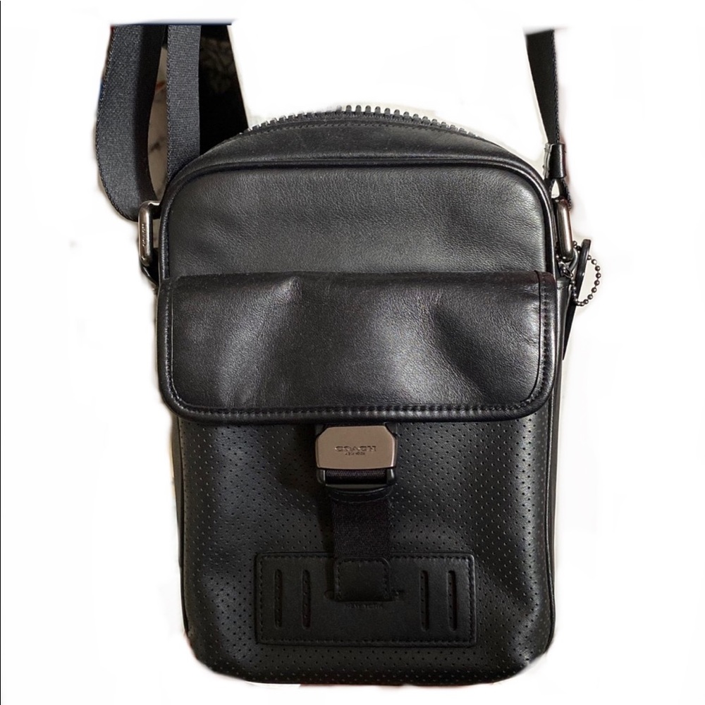 Black coach messenger bag